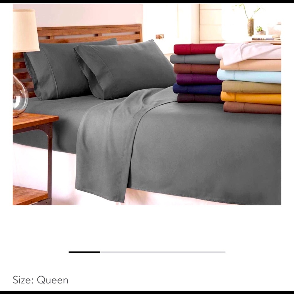 Queen Microfiber Sheet Set - 4pcs, NEW